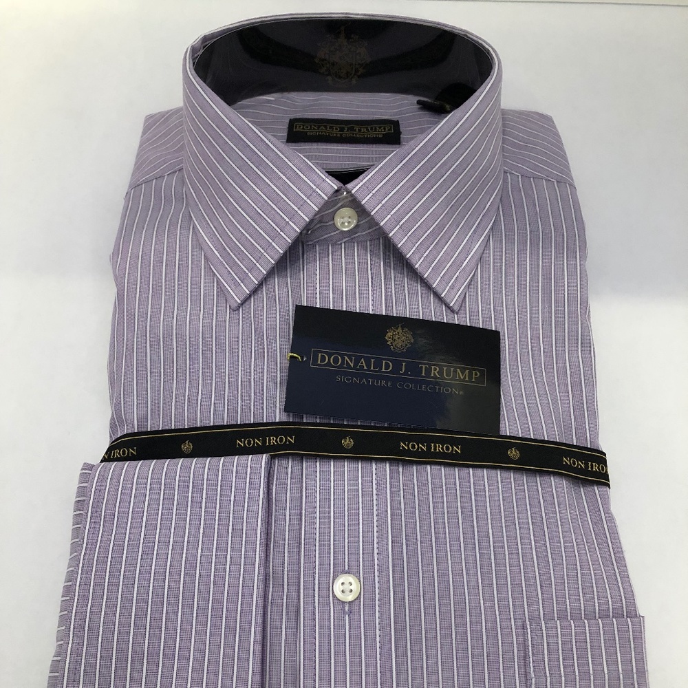 DONALD J. TRUMP SIGNATURE COLLECTION FINE COTTON DRESS SHIRT SIZE 17  34/35